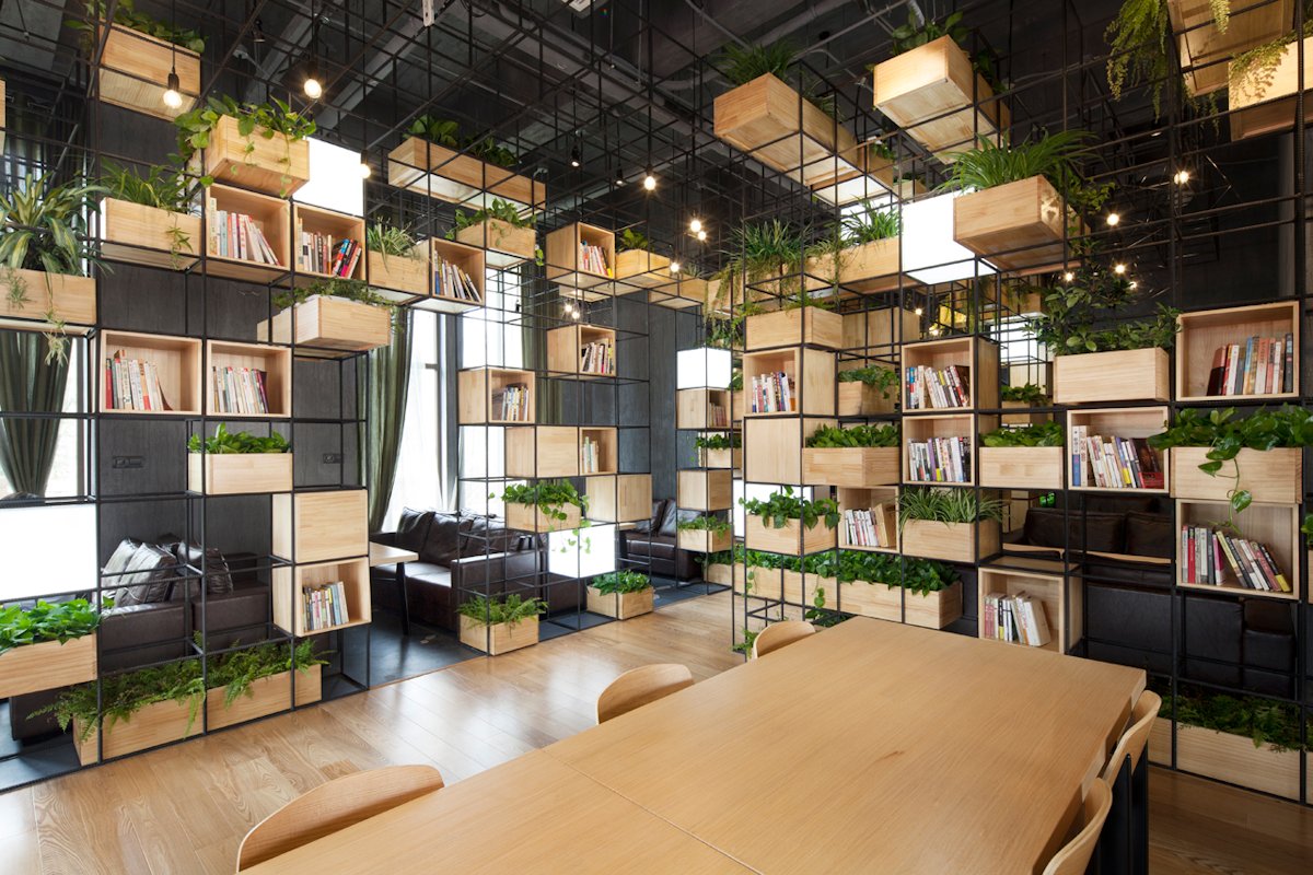 thiết kế cafe phong cách office