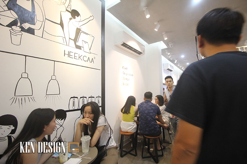 thiết kế quán cafe heekcaa