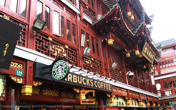 nội thất quán cafe Starbucks