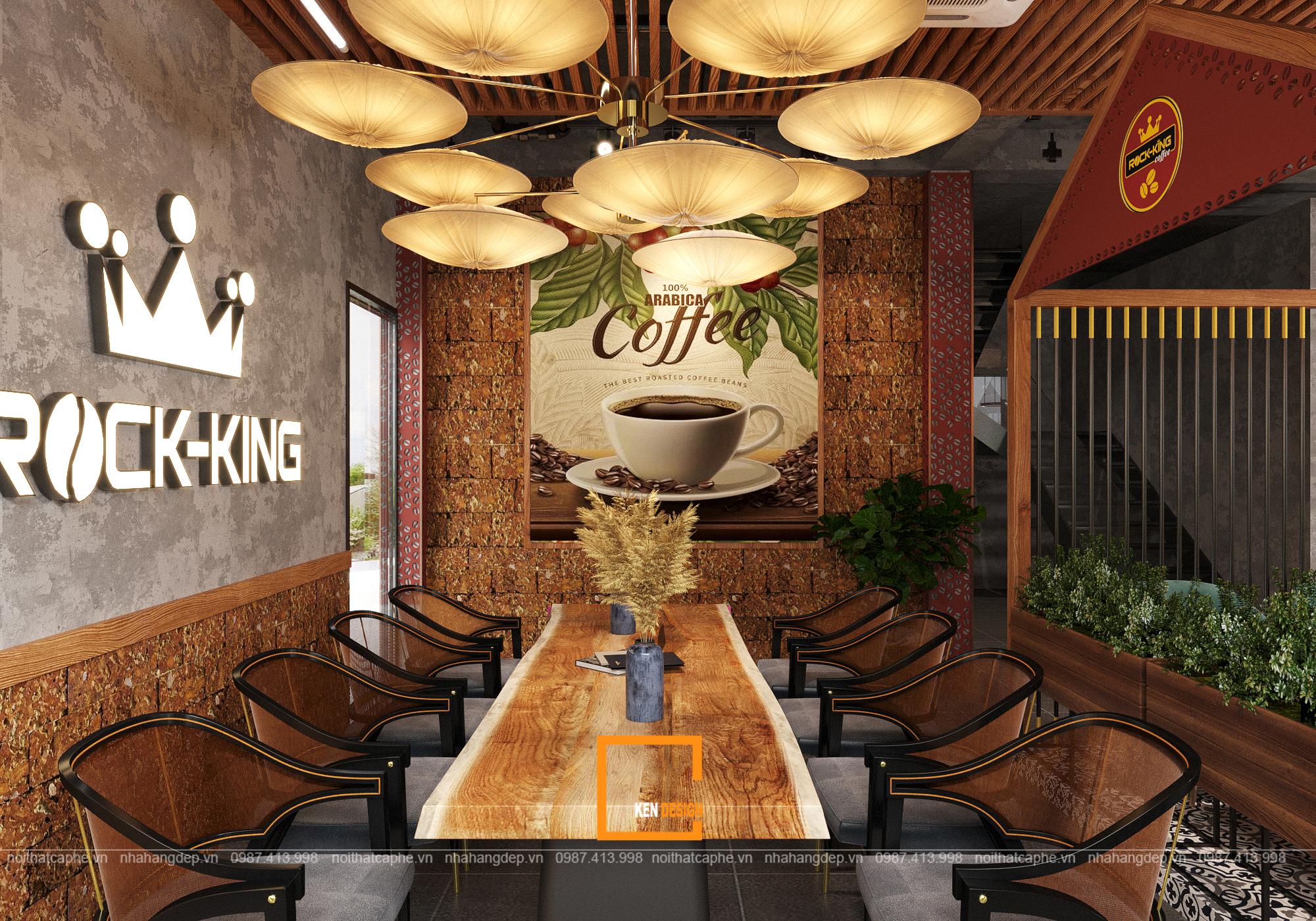 Thiết kế quán Rock King Coffee