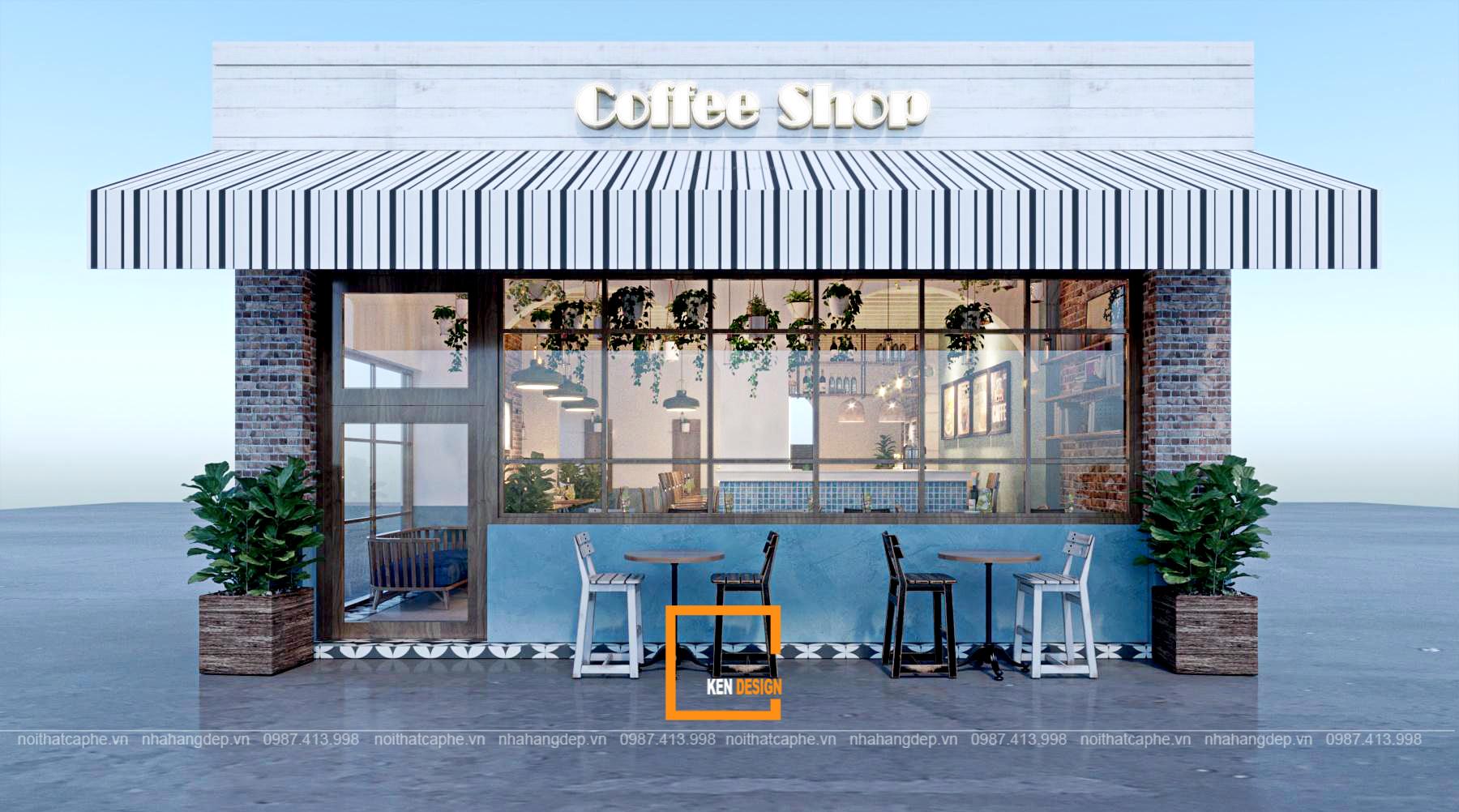 5 mẫu quán cafe nhà ống của KenDesign