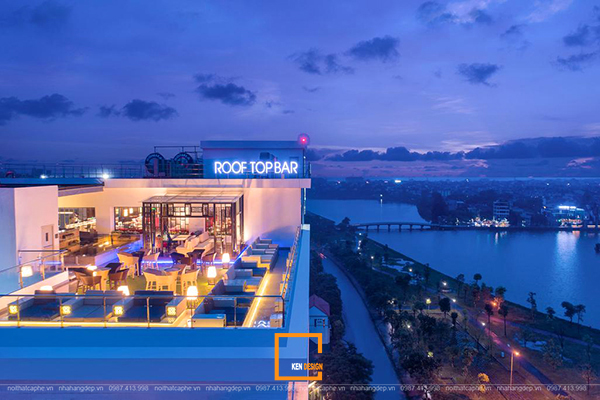 thiết kế quán bar rooftop