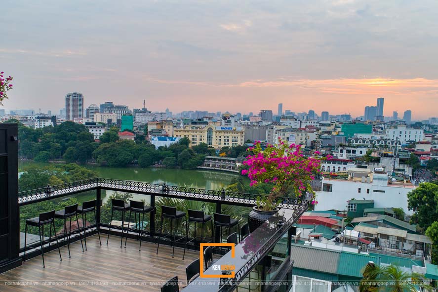 thiết kế quán bar rooftop