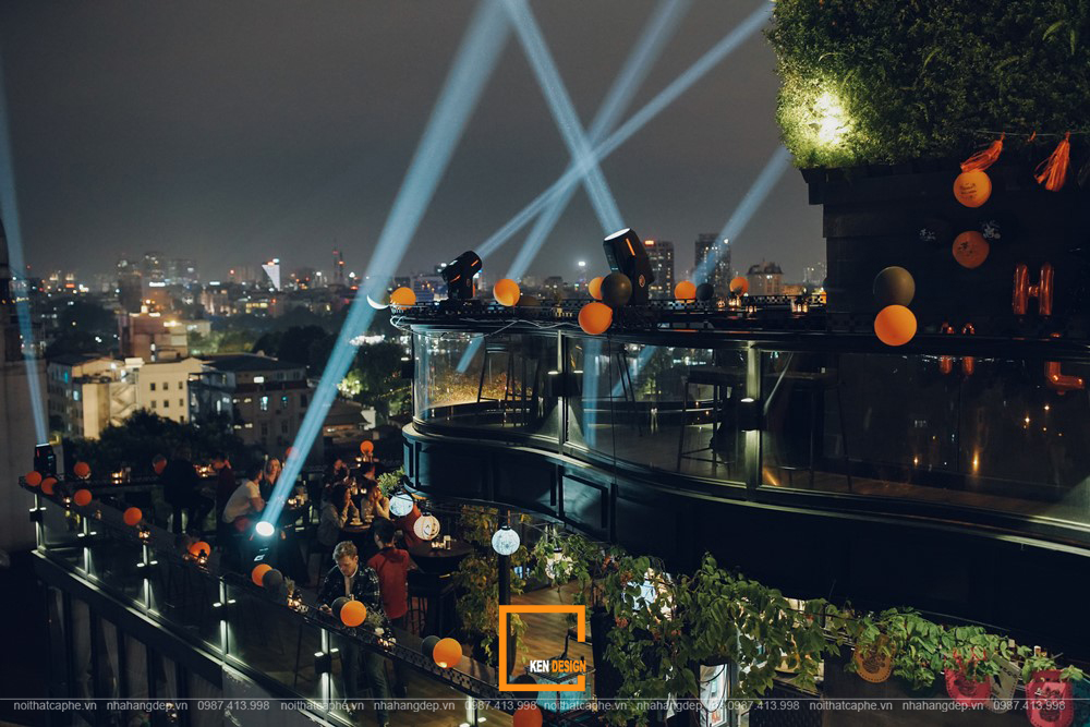 thiết kế bar rooftop