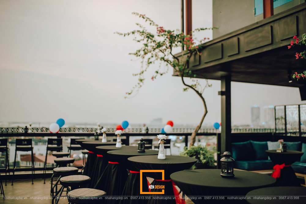 thiết kế quán bar rooftop