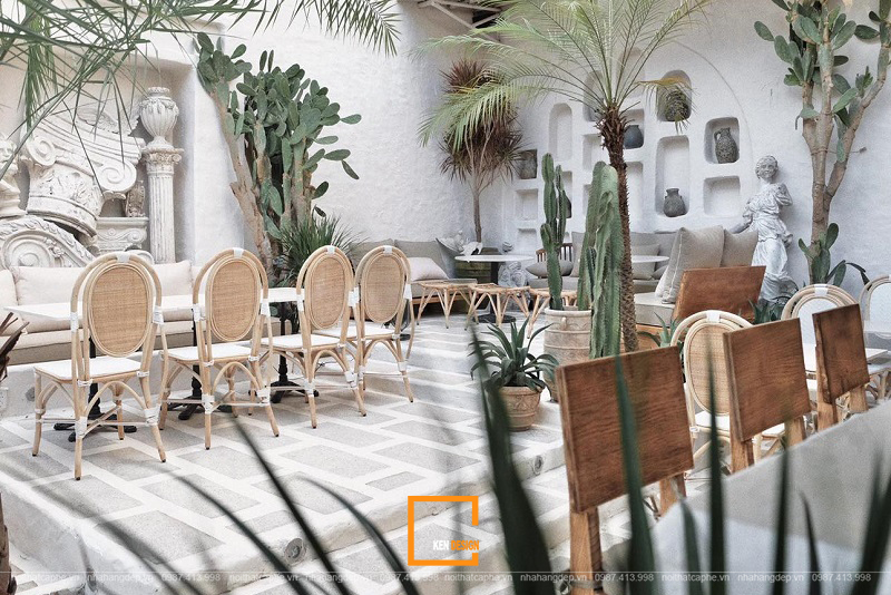thiết kế quán cafe phong cách Địa Trung Hải
