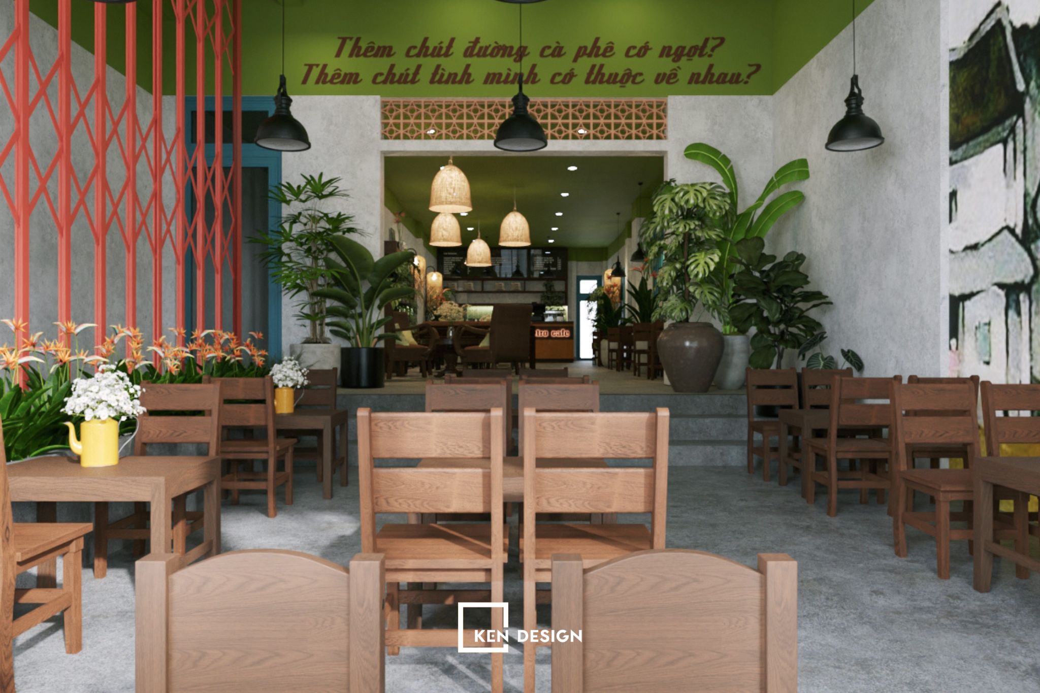 Thiết kế quán cafe retro