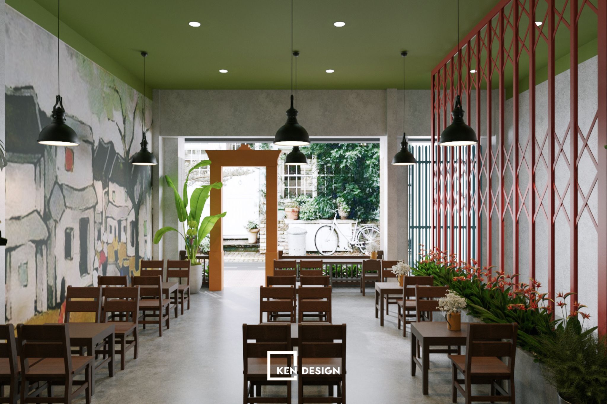 Thiết kế quán cafe retro