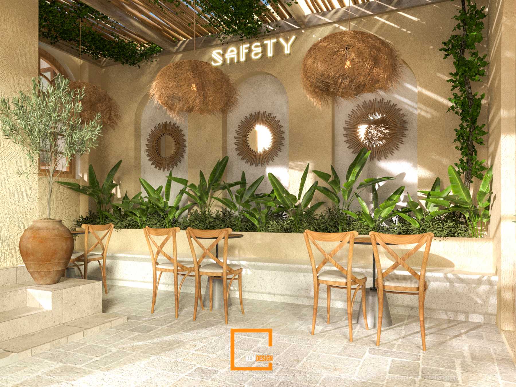 Thiết kế quán cafe Safety