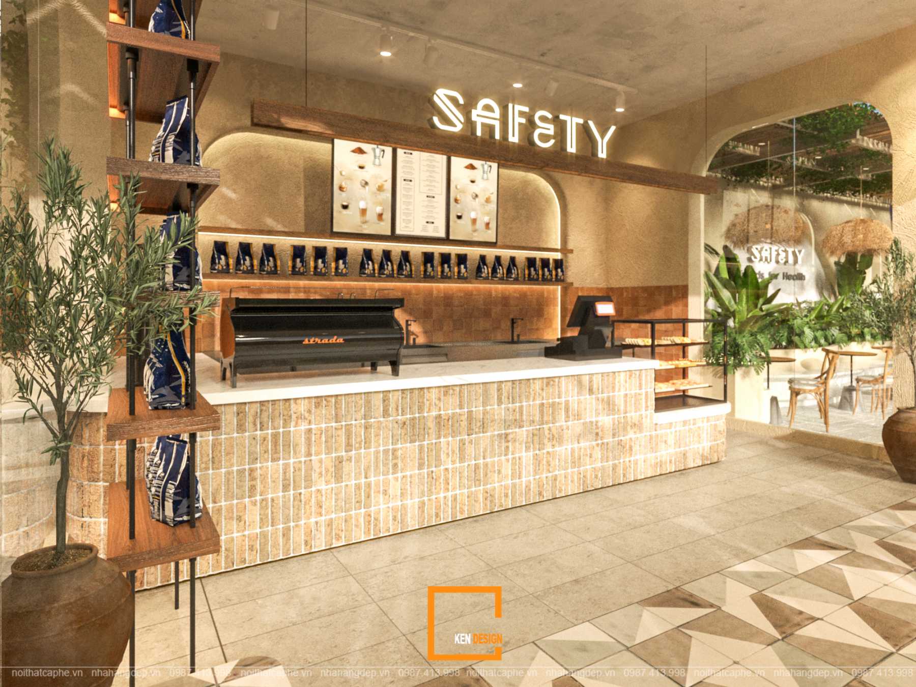 Thiết kế quán cafe Safety