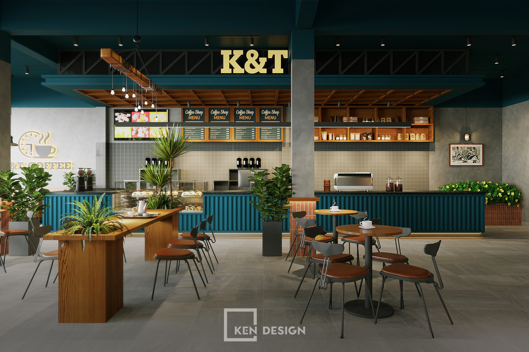 Thiết kế quán cafe K&T Quy Nhơn - Bình Định