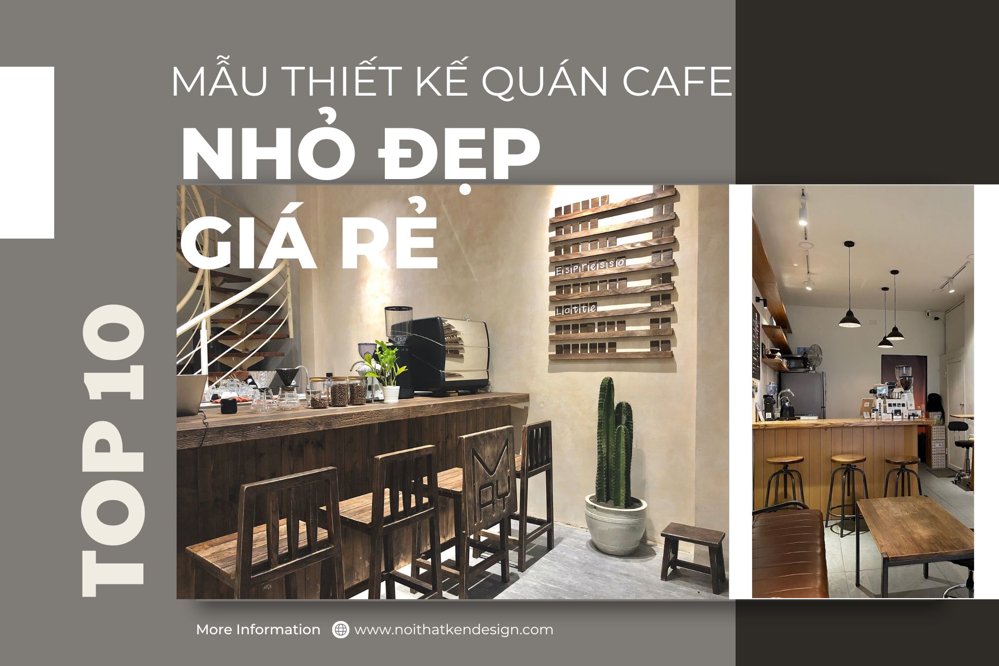 Mẫu thiết kế quán cafe nhỏ giá rẻ