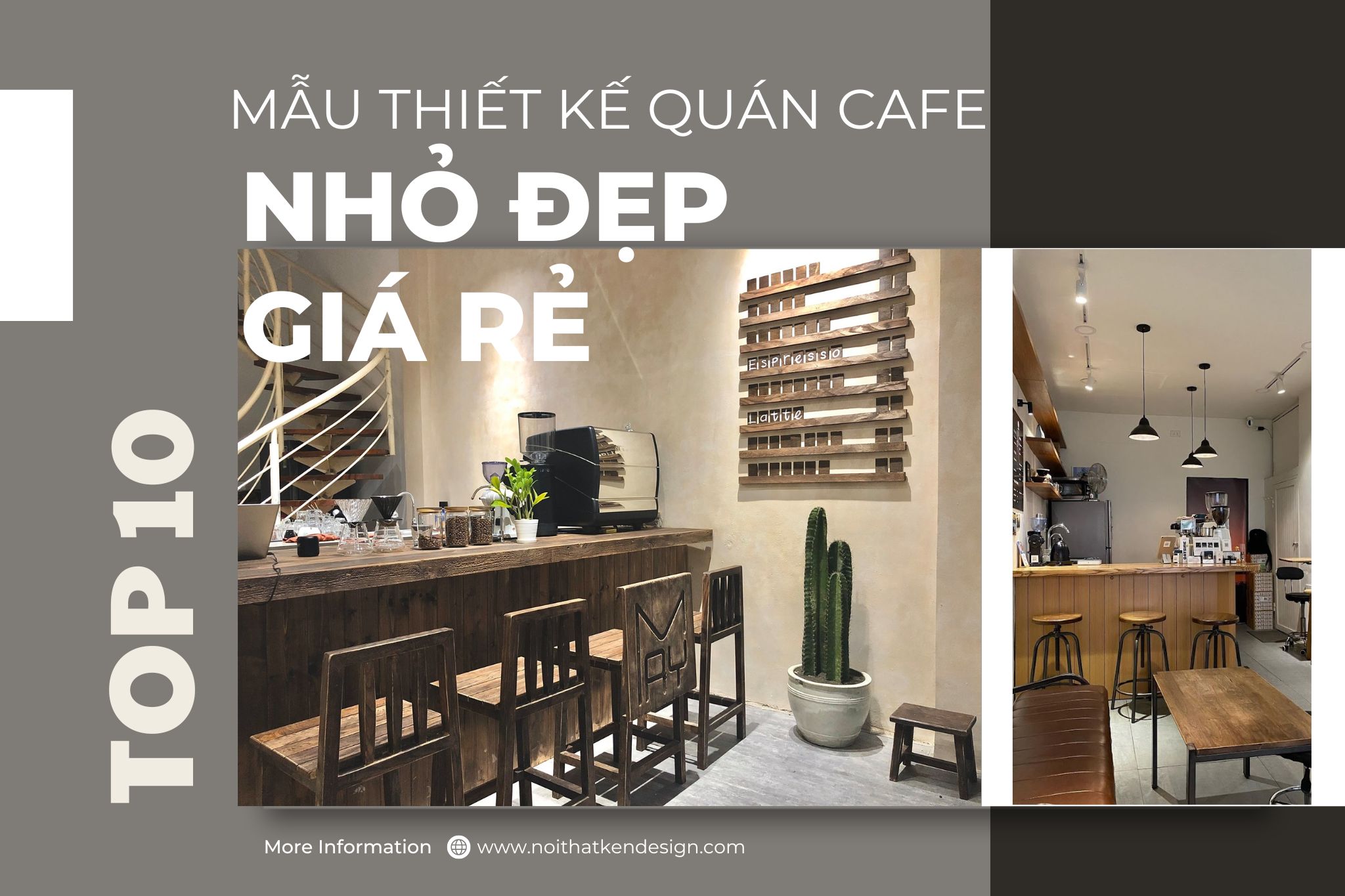  Mẫu thiết kế quán cafe nhỏ giá rẻ