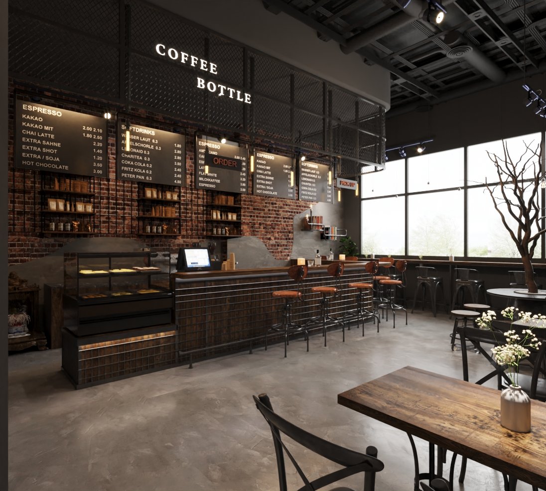 Mẫu thiết kế quán cafe nhỏ giá rẻ