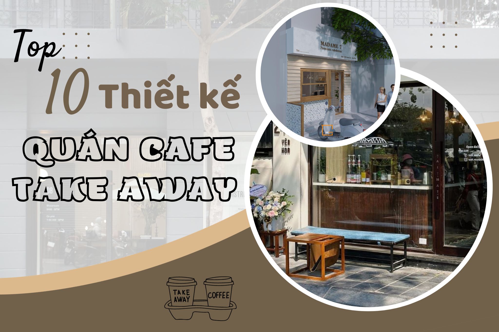thiết kế quán cafe take away