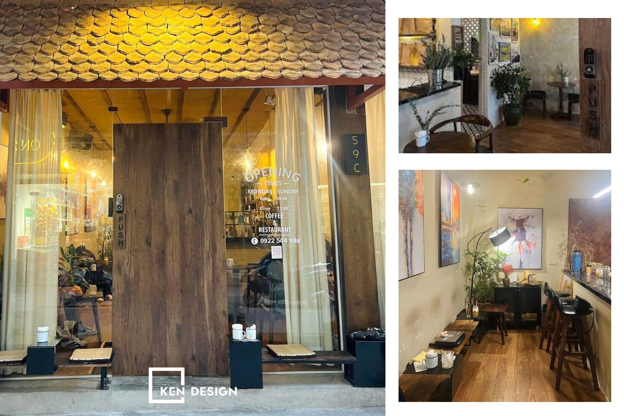 thiết kế quán cafe take away