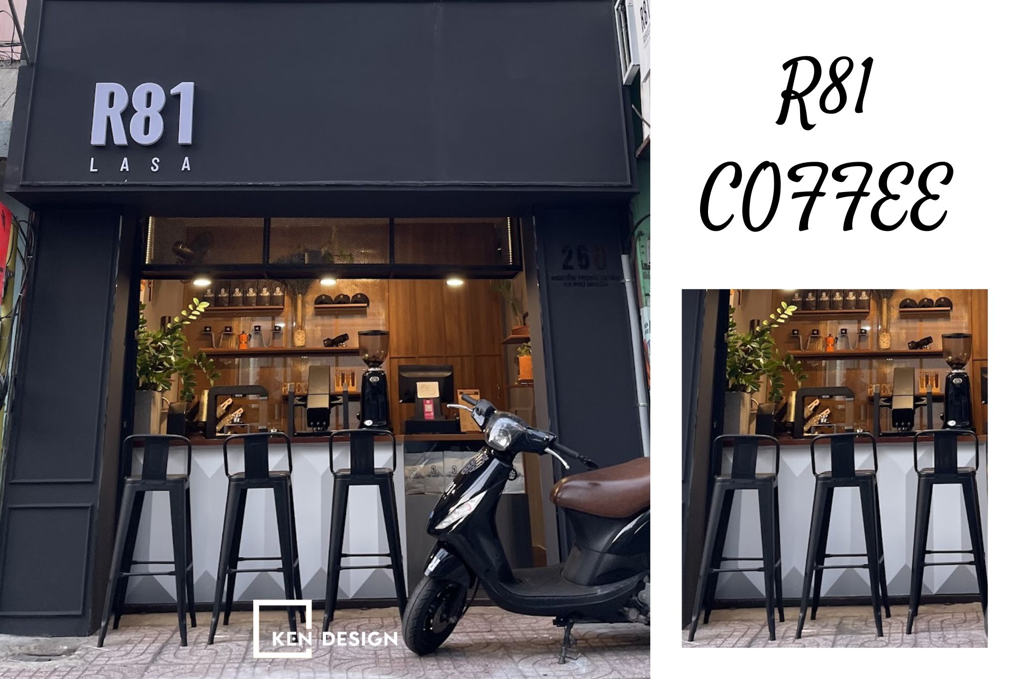 thiết kế quán cafe take away