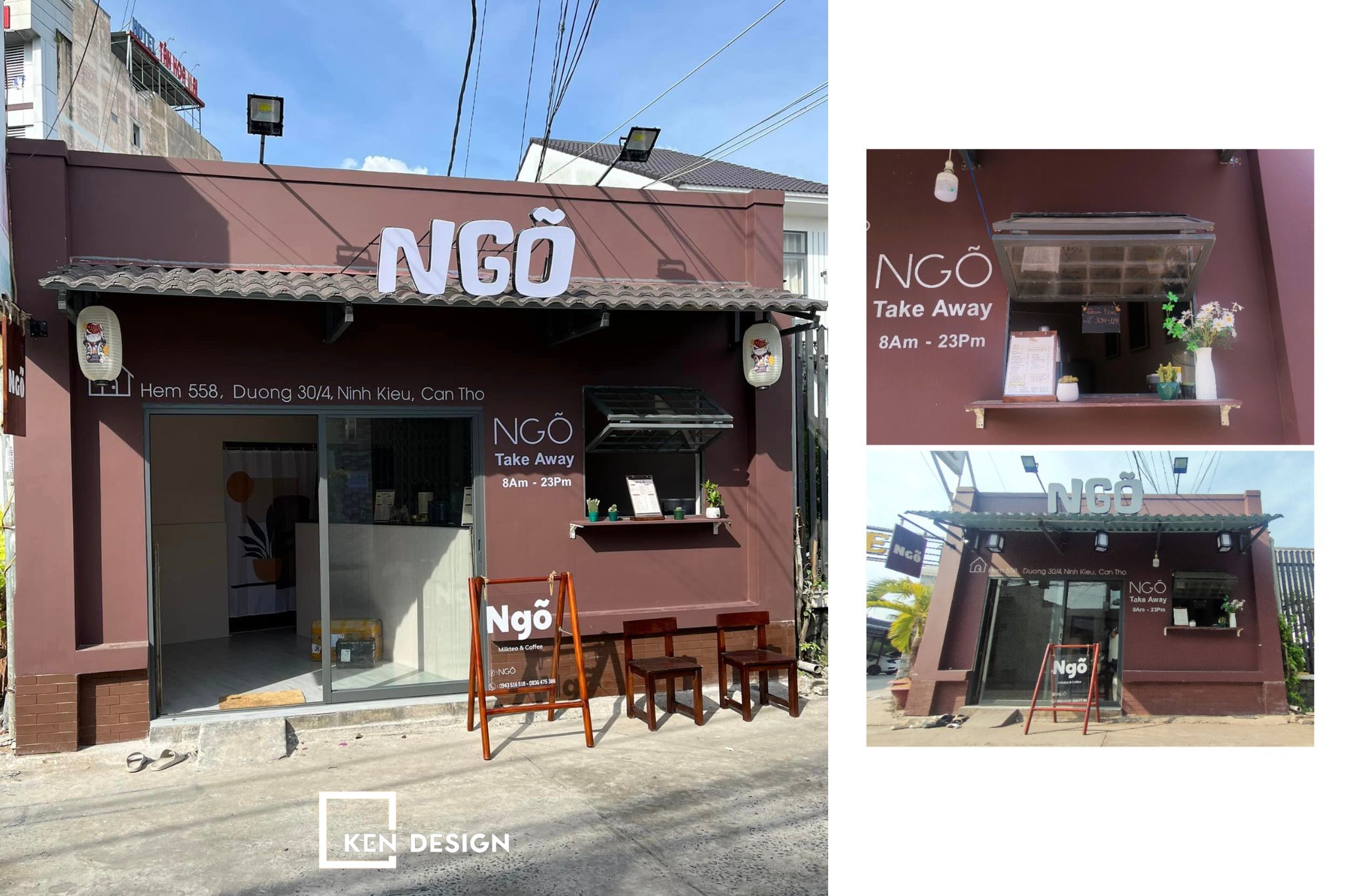 thiết kế quán cafe take away