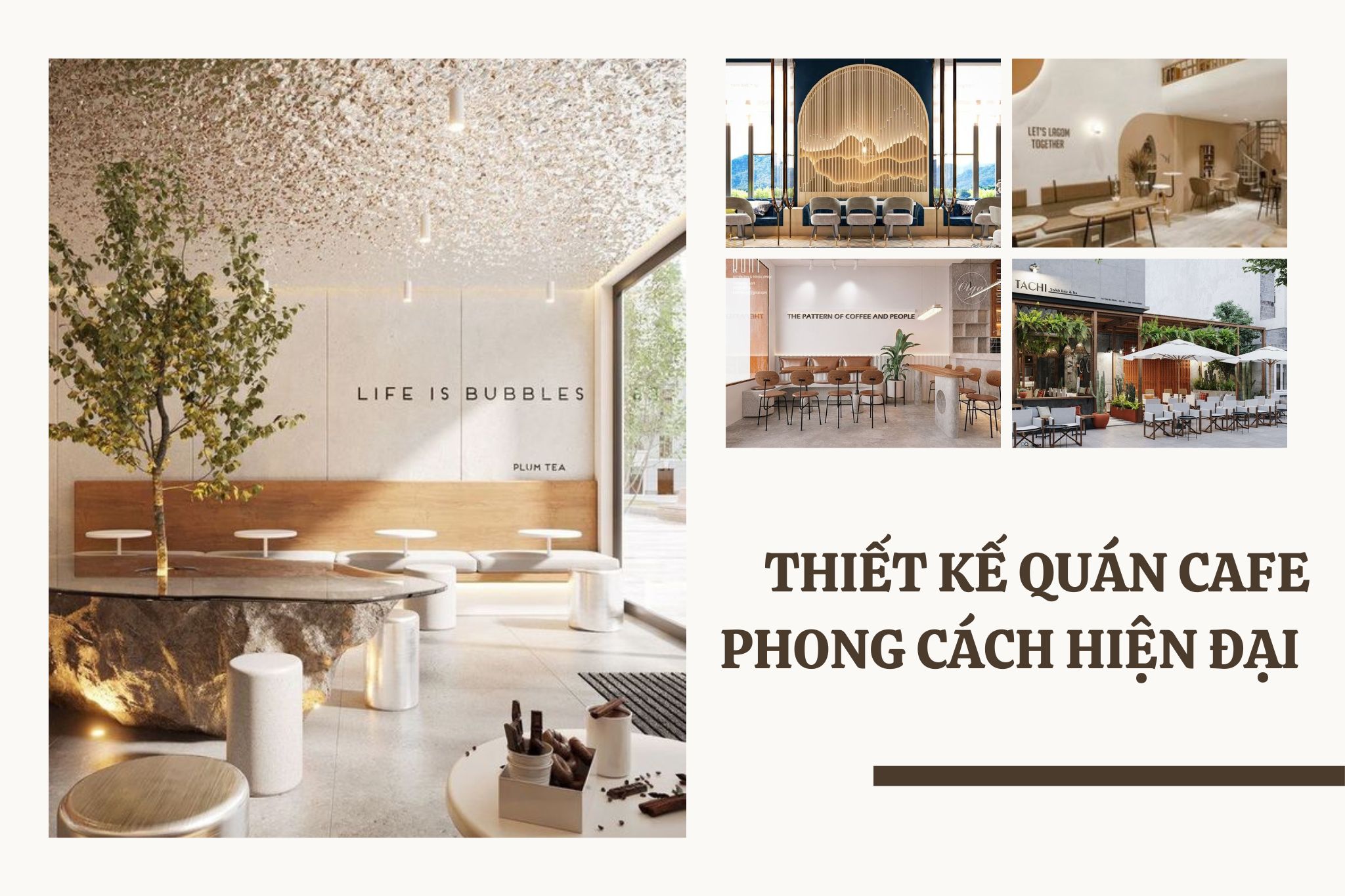 Thiết kế quán cafe phong cách hiện đại