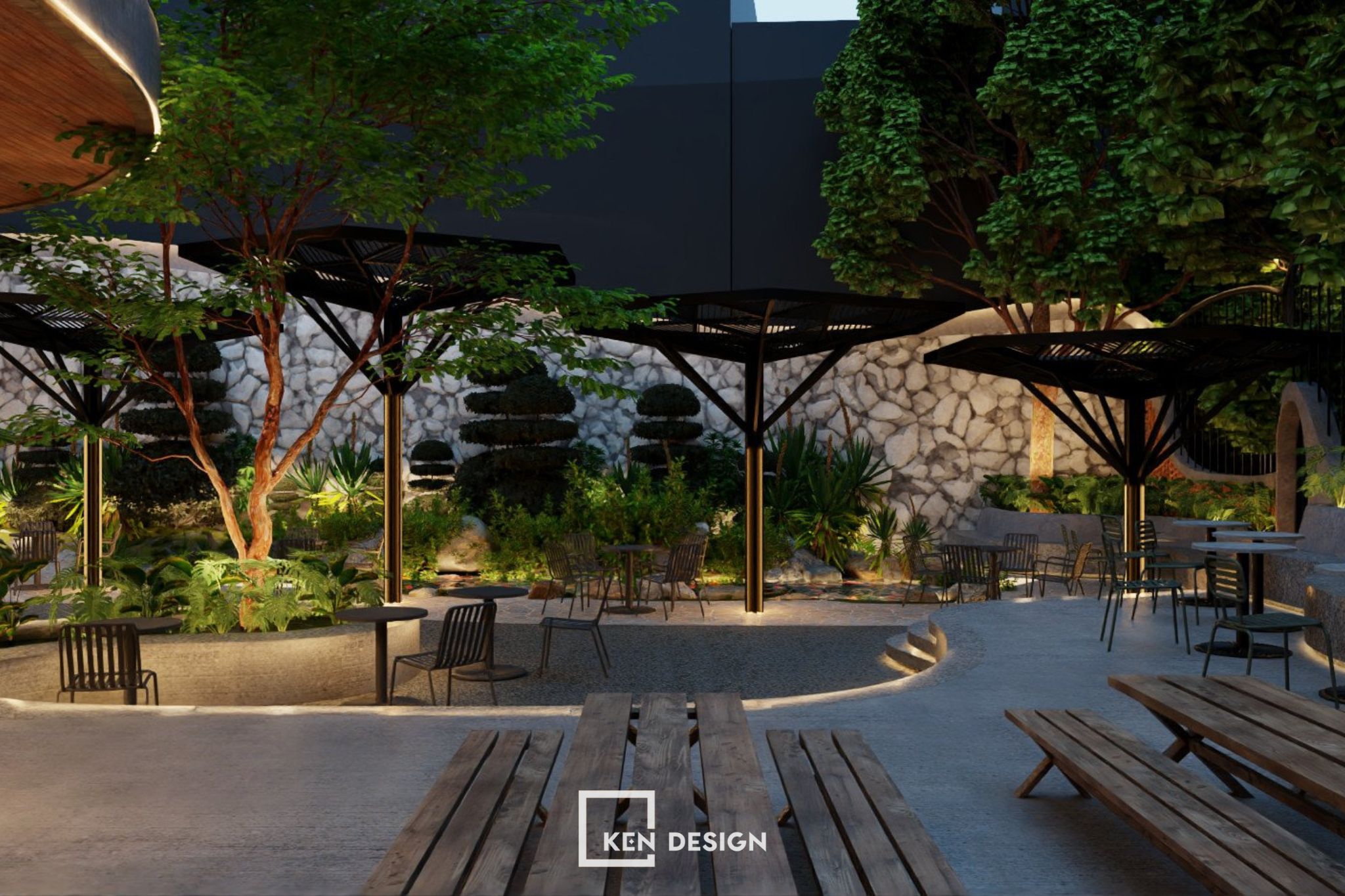 Thiết kế quán cafe Green Coffee