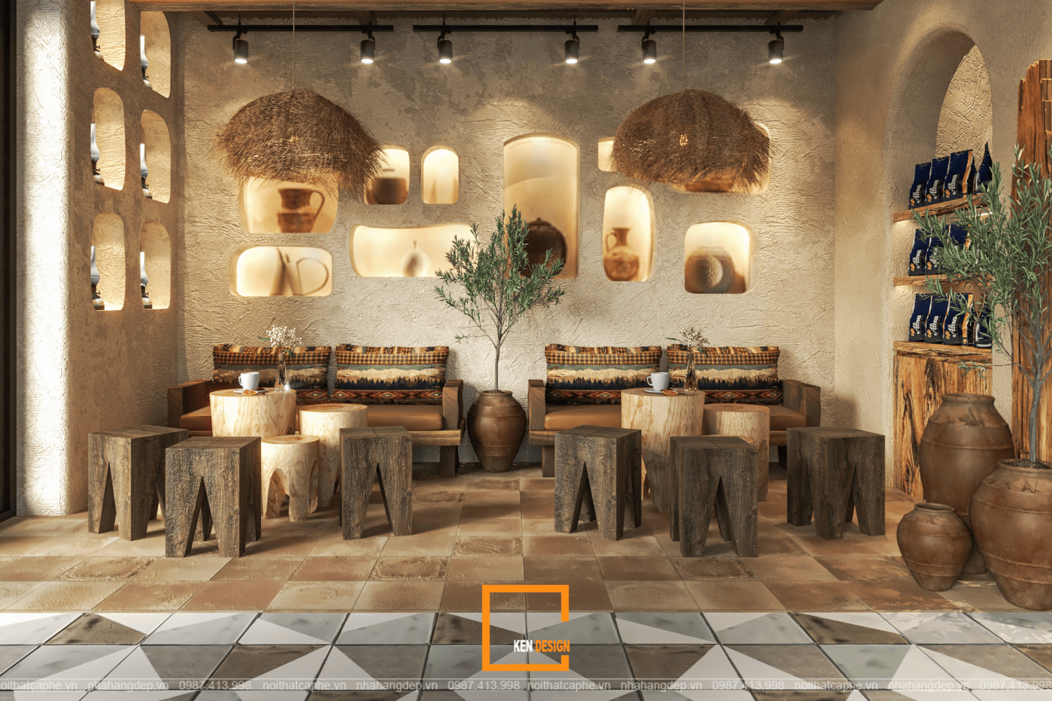 thiết kế quán cafe Ân Nam