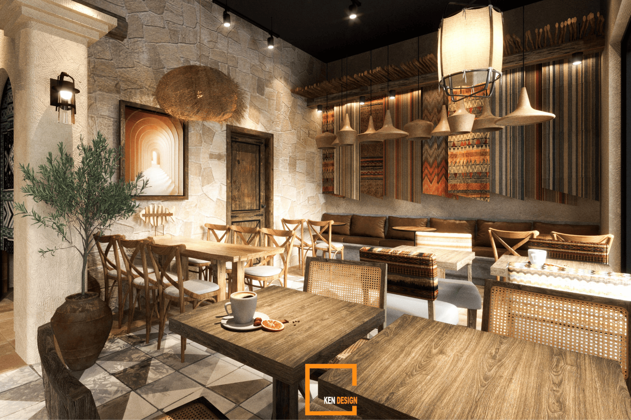 thiết kế quán cafe Ân Nam