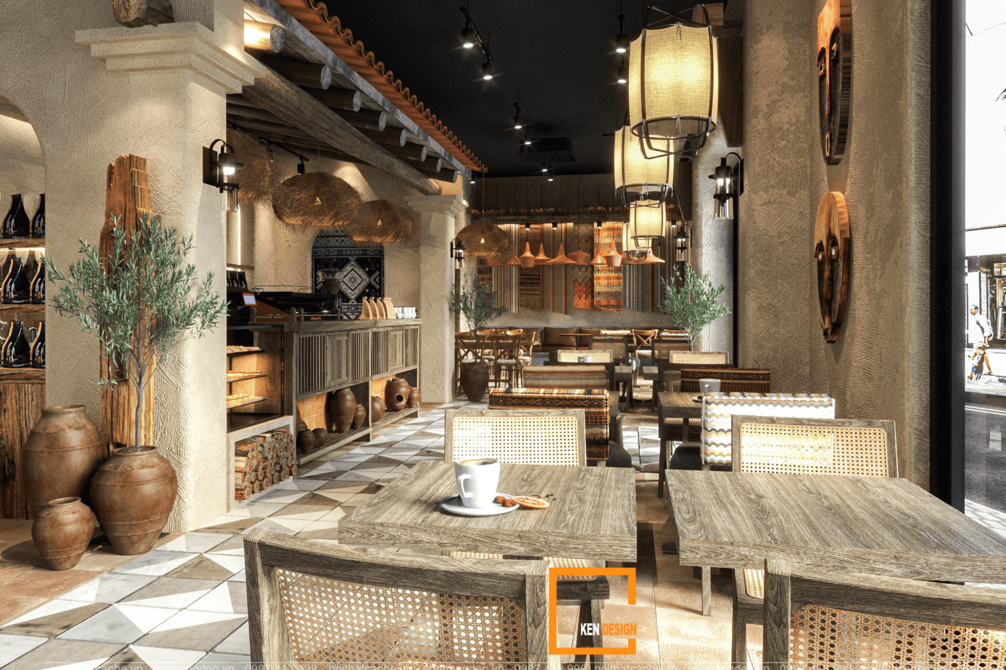 thiết kế quán cafe Ân Nam