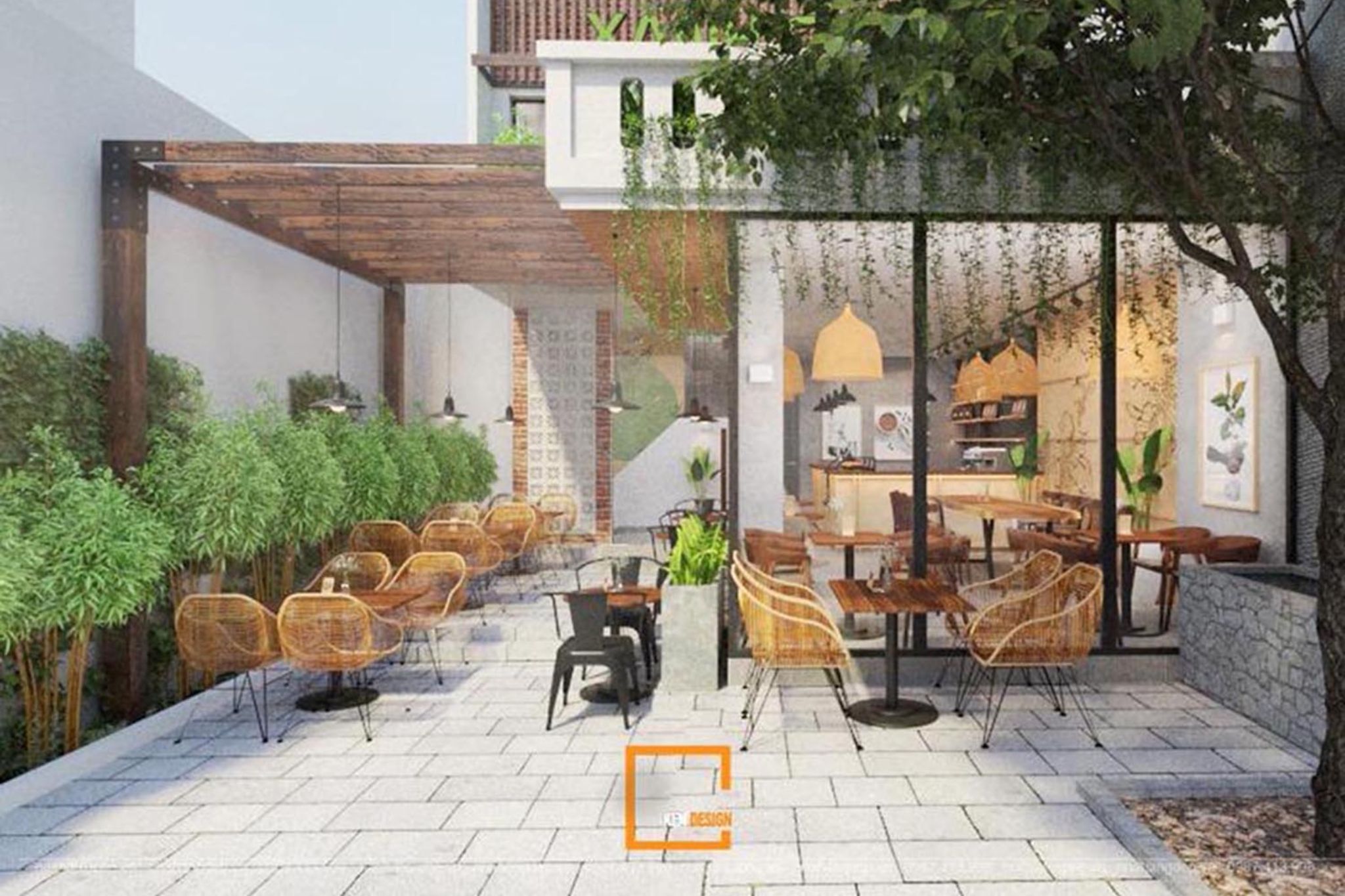 kinh nghiệm thiết kế quán cafe sân vườn