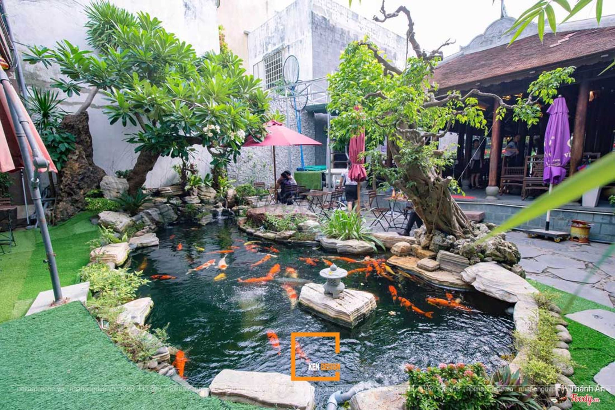 xu hướng thiết kế quán cafe sân vườn