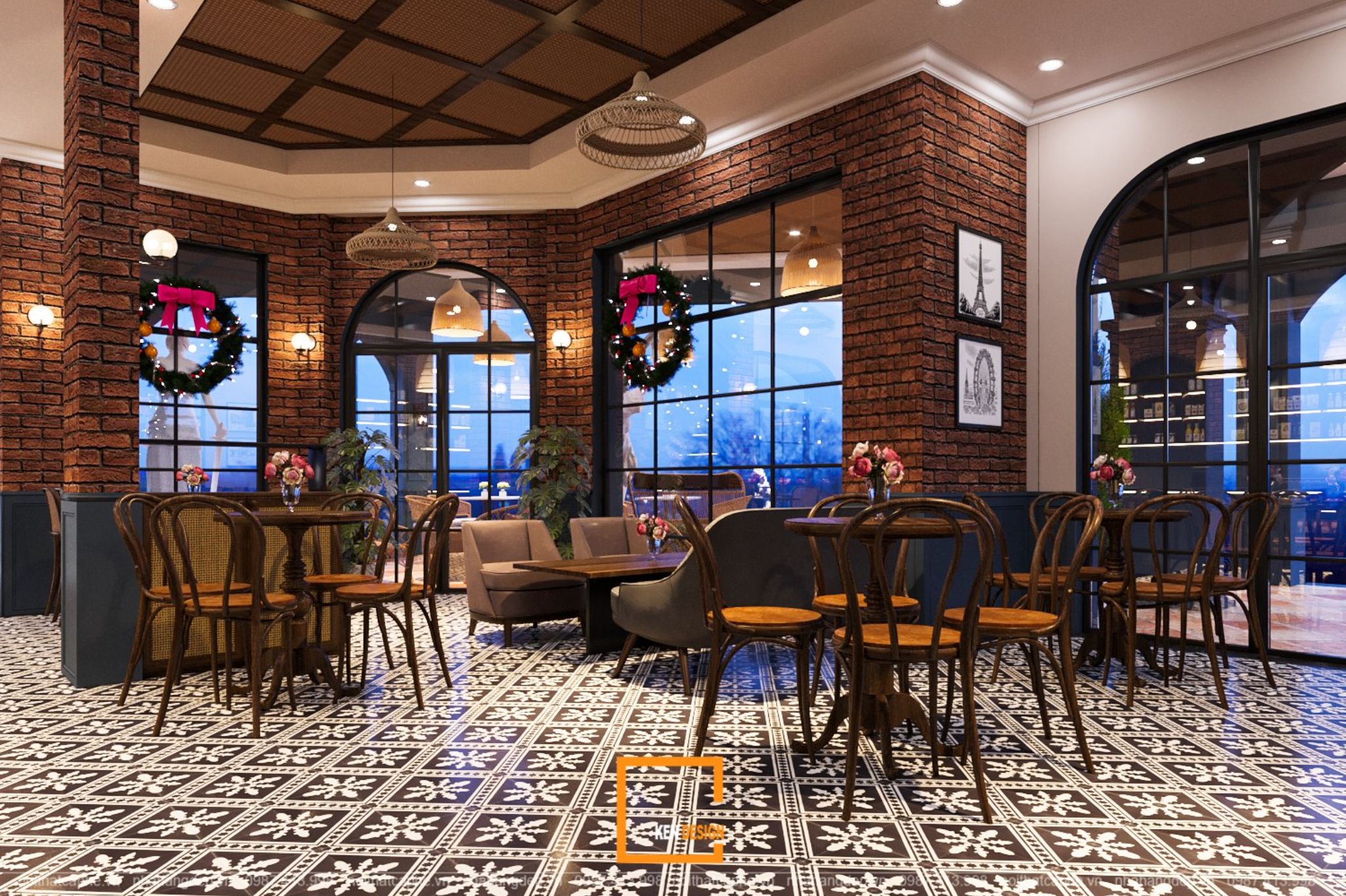 chi phí thiết kế thi công quán cafe