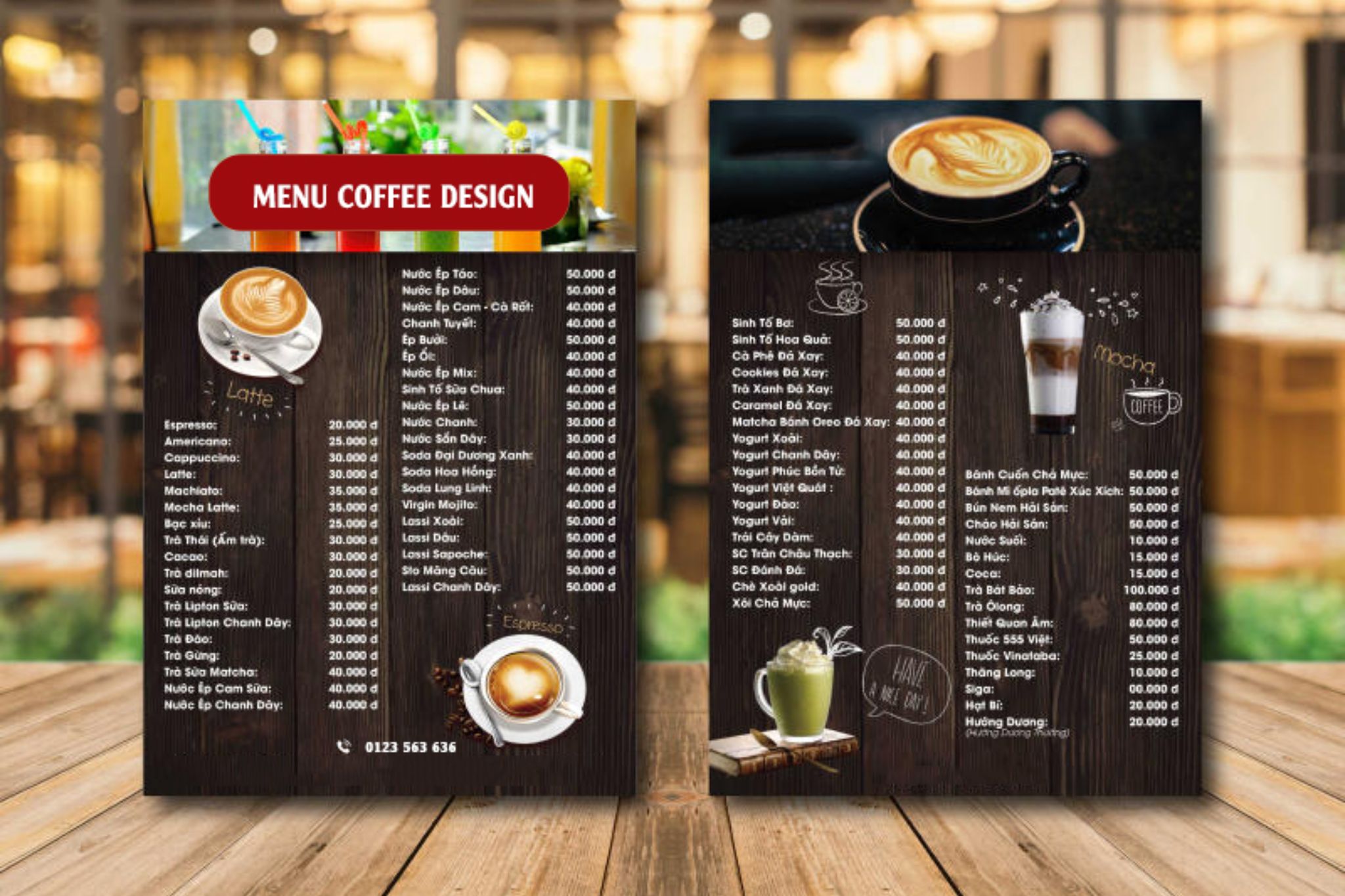 Xây dựng menu quán cafe