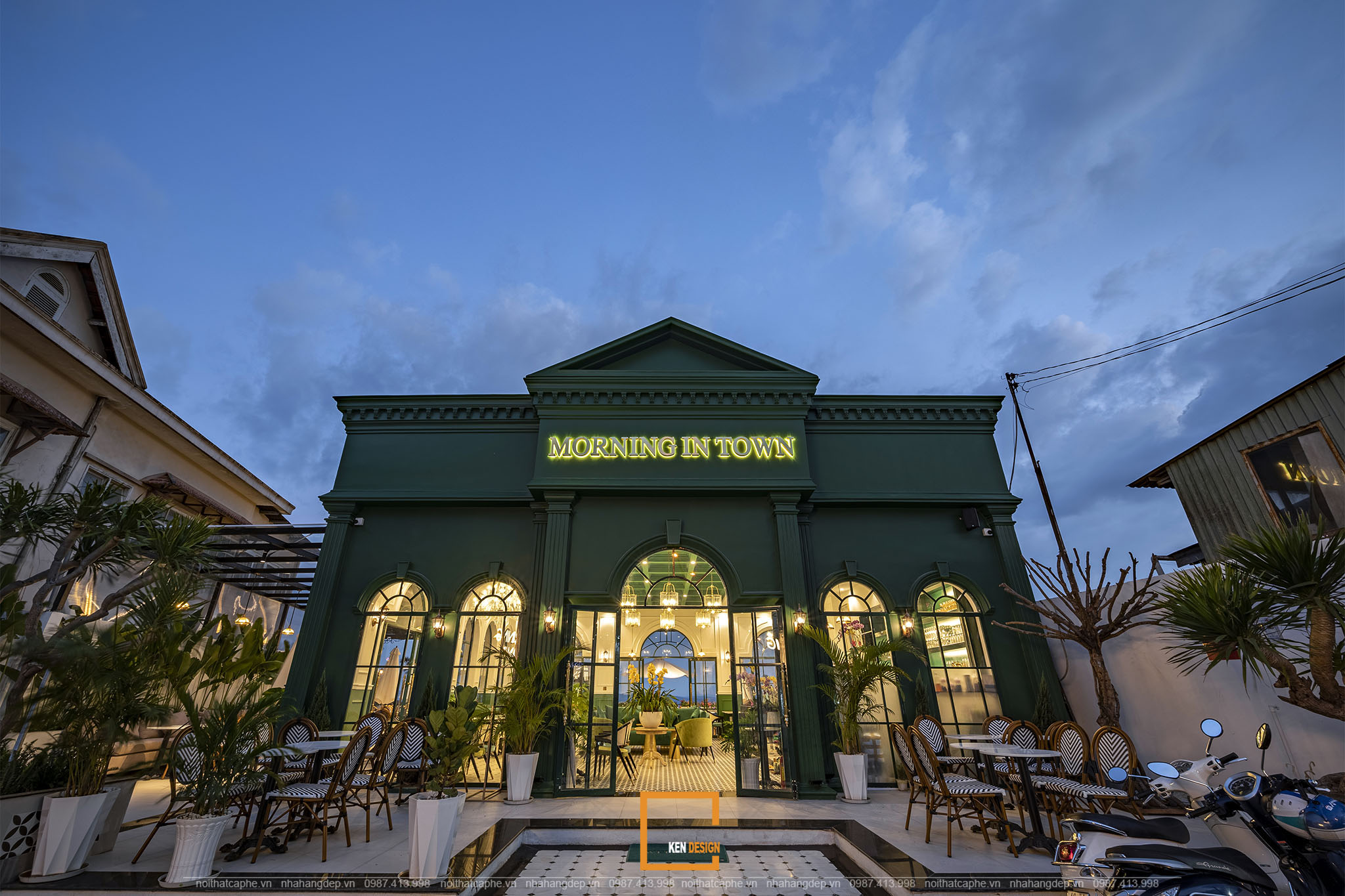 Thiết kế và thi công trọn gói quán cafe Morning in town tại Đà Lạt