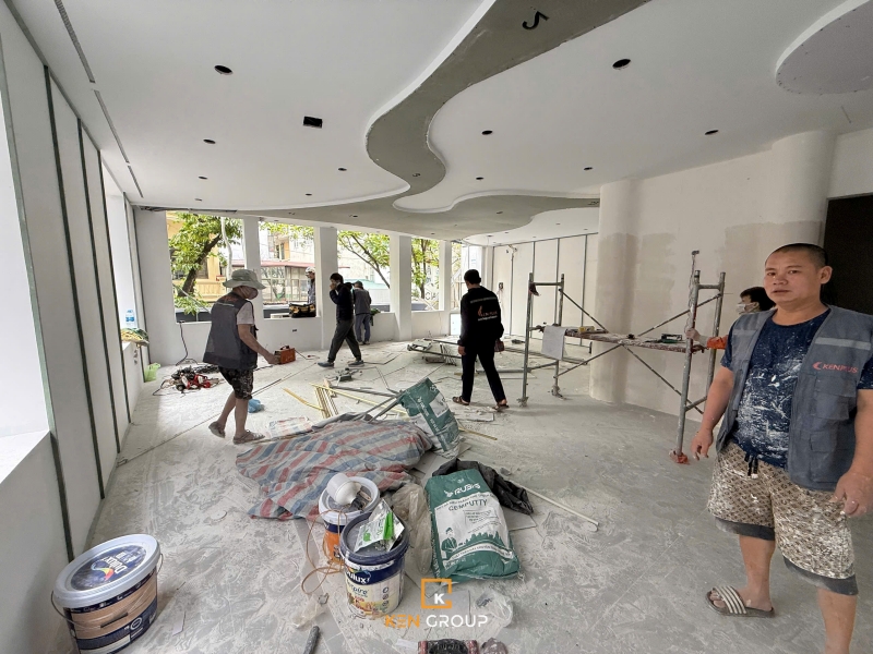 Thi công quán cafe Bông Biêng tại Đội Cấn