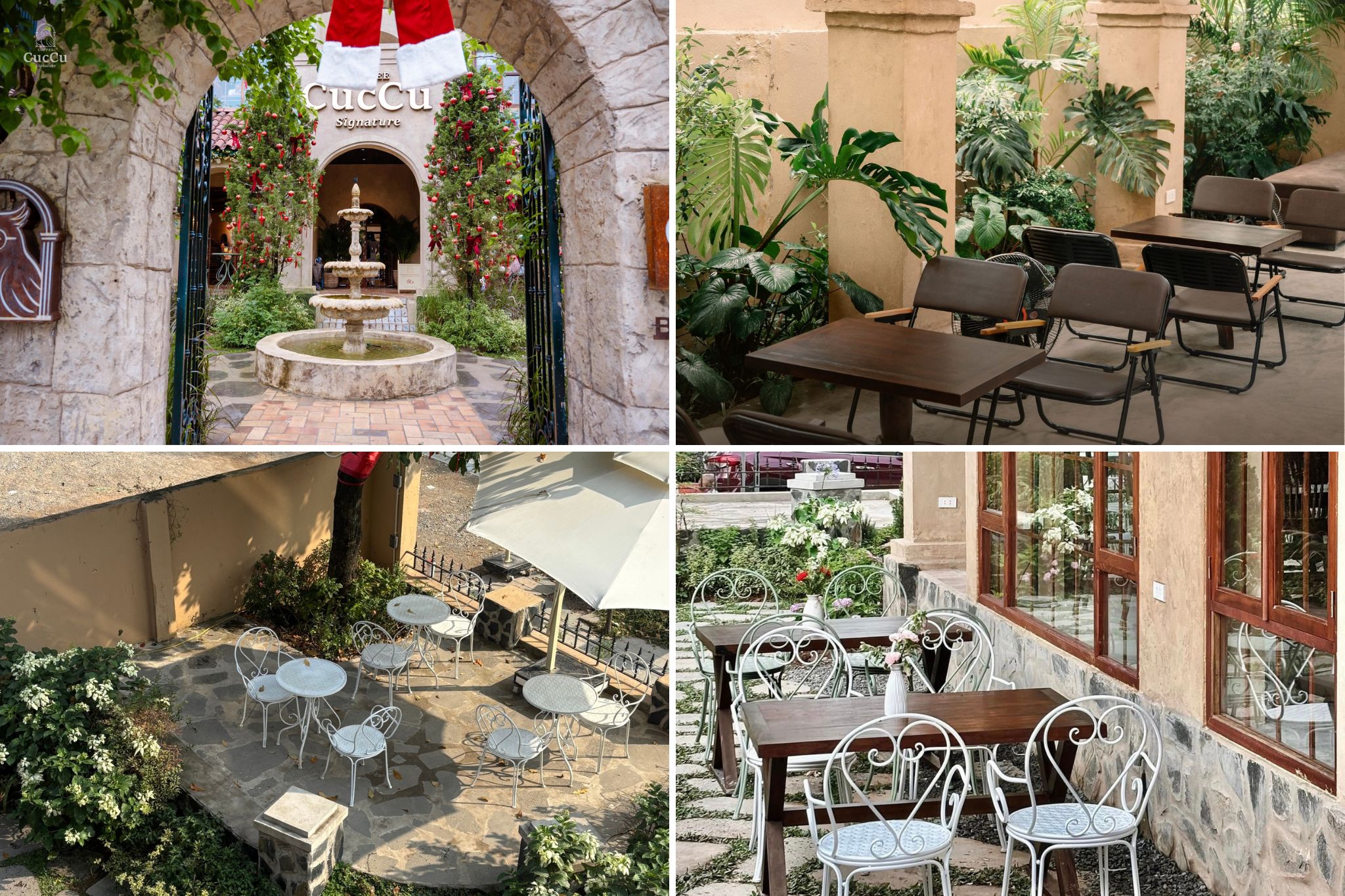 mẫu thiết kế quán cafe sân vườn