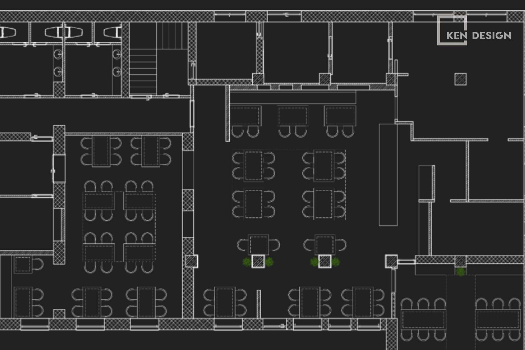 phân khu trong quán cafe sân vườn