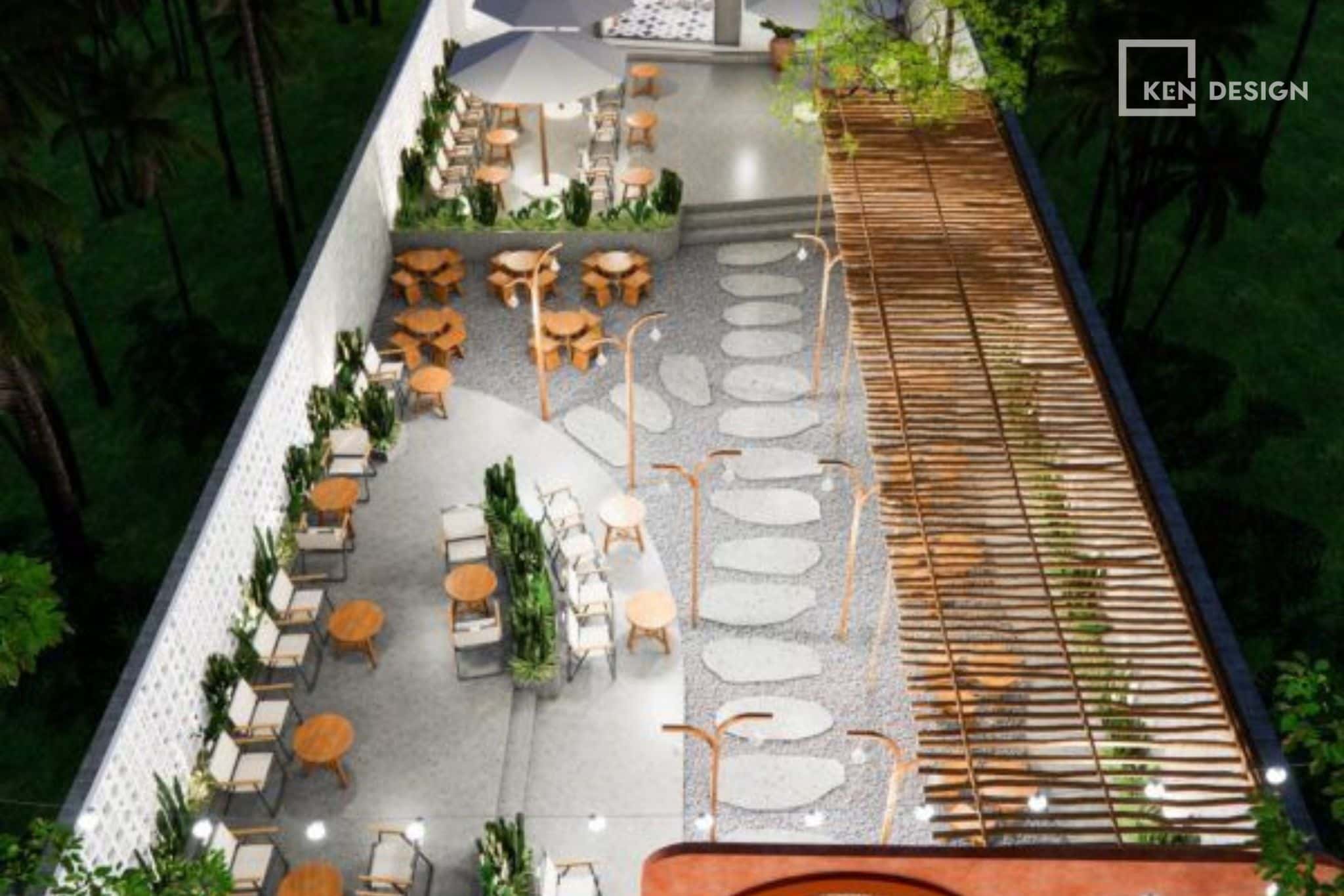  phân khu trong quán cafe sân vườn 