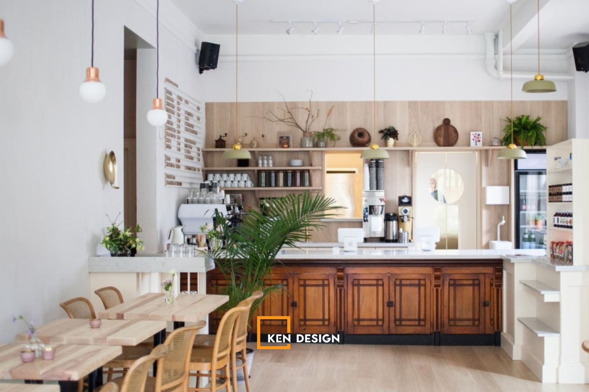 Phong cách Bắc Âu cho quán cafe diện tích nhỏ