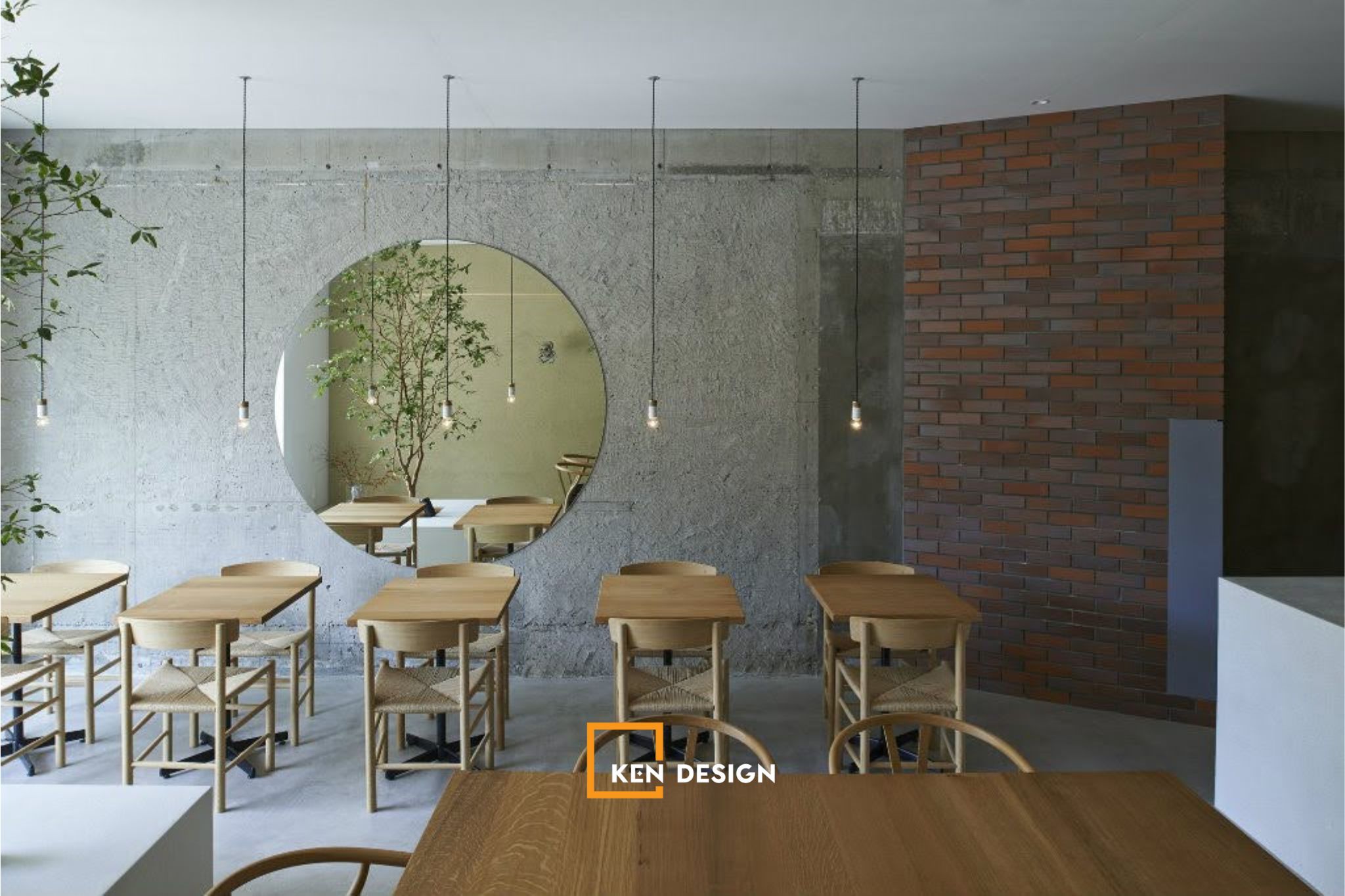 sử dụng gương tràn tường cho quán nhỏ