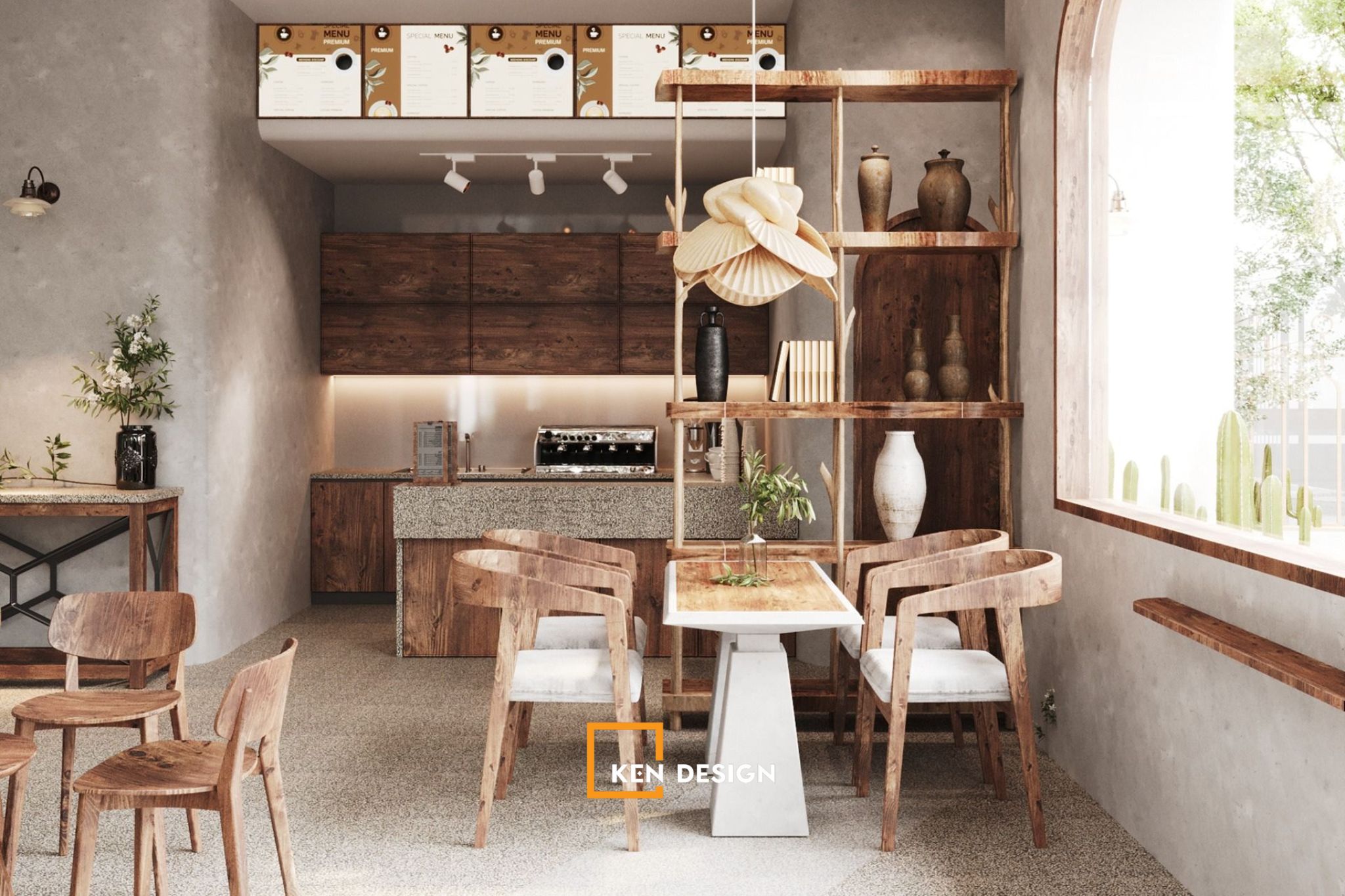 Phong cách wabi sabi cho quán cafe diện tích nhỏ