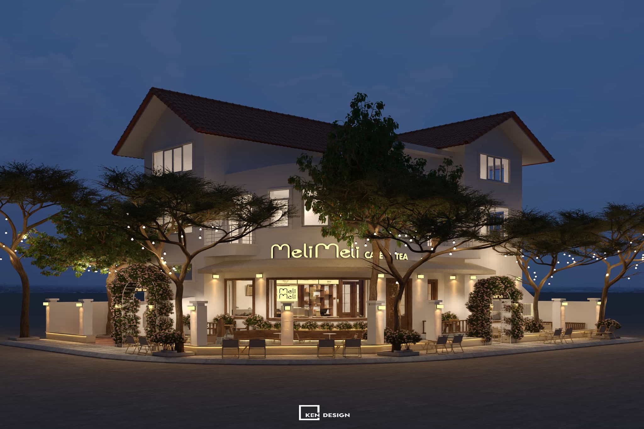 Biến góc phố thành điểm hẹn với mẫu thiết kế quán cafe 2 mặt tiền