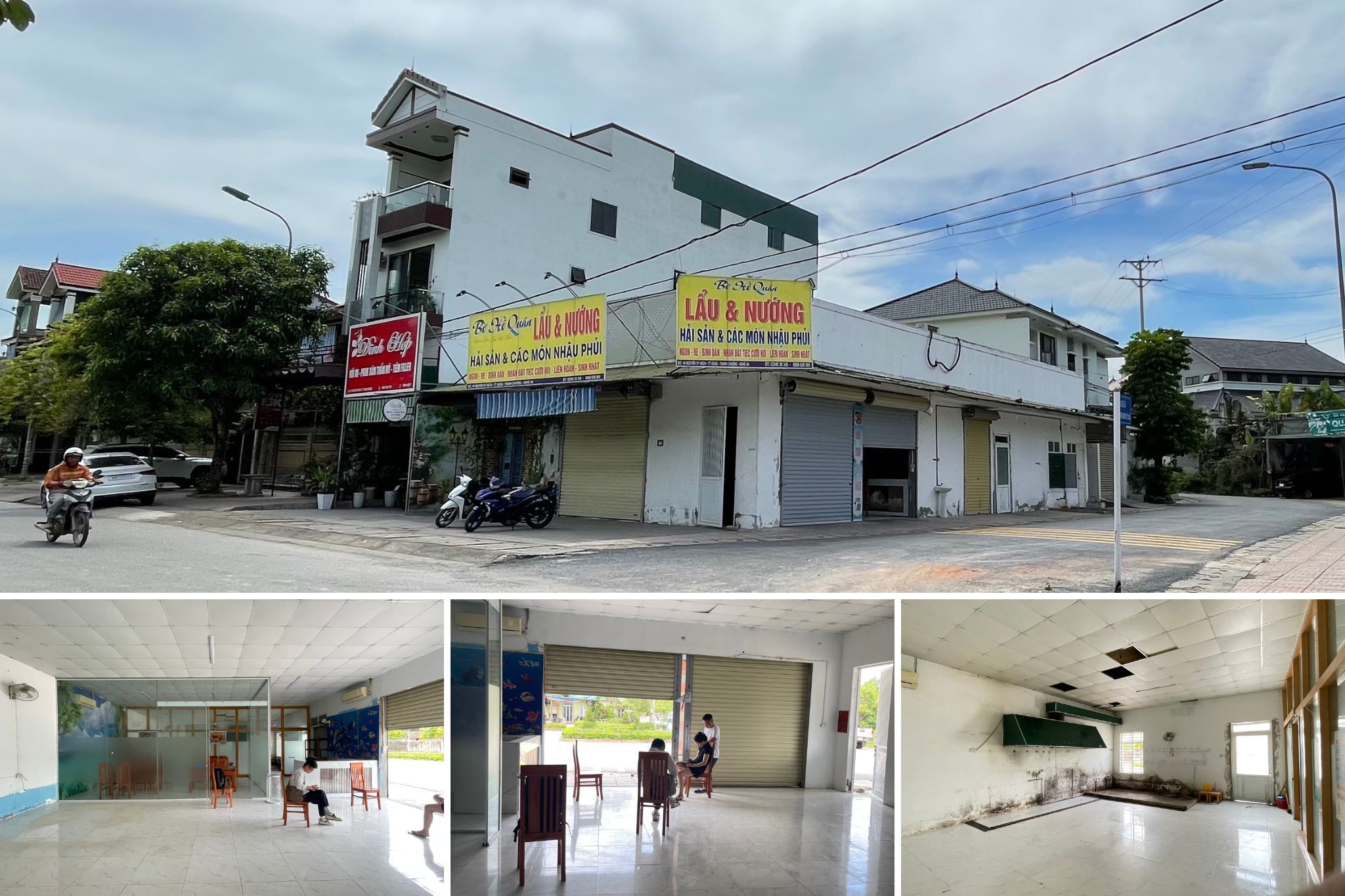 Căn góc nguyên trạng trước khi lên phương án mẫu thiết kế quán cafecăn góc